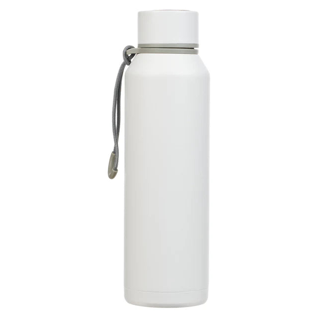 Be Strong and Courageous White Stainless Steel Water Bottle