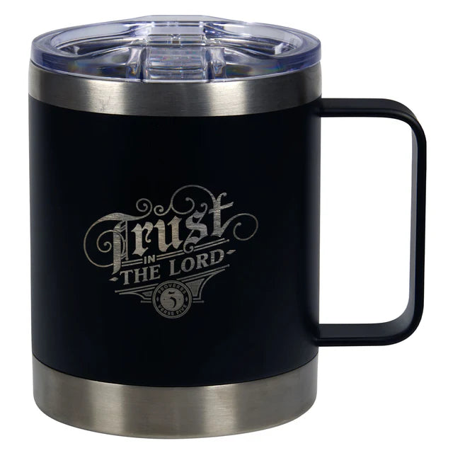 Trust in the Lord with All Your Heart Teal Stainless Steel Camp Style Mug