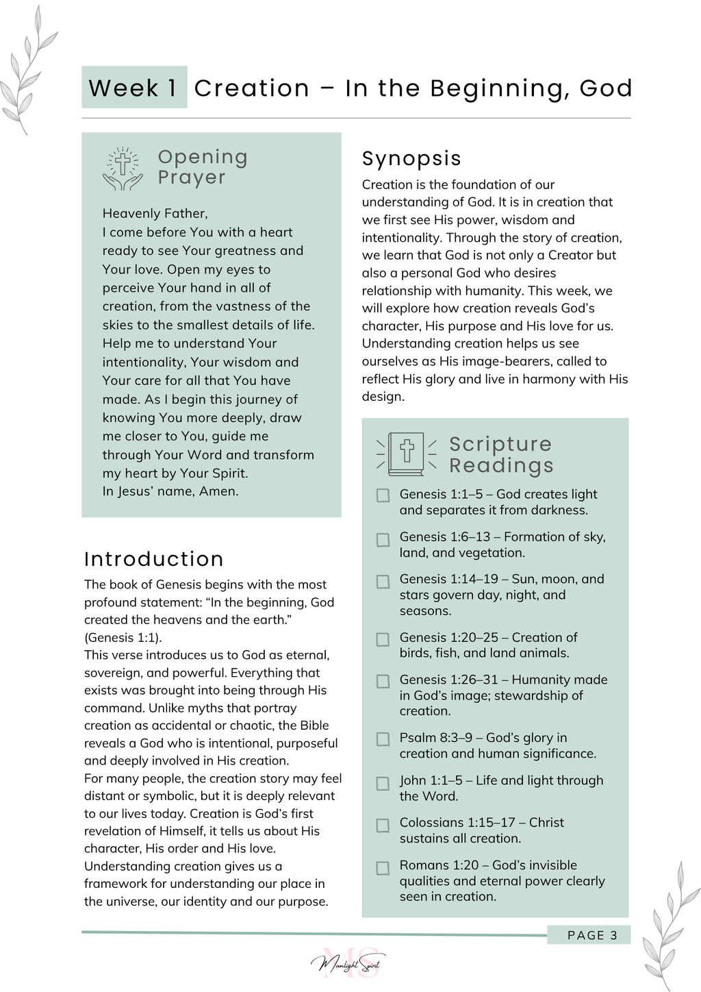 The Bible in a Year - 52 Weeks to Know God Deeper (PDF Download)