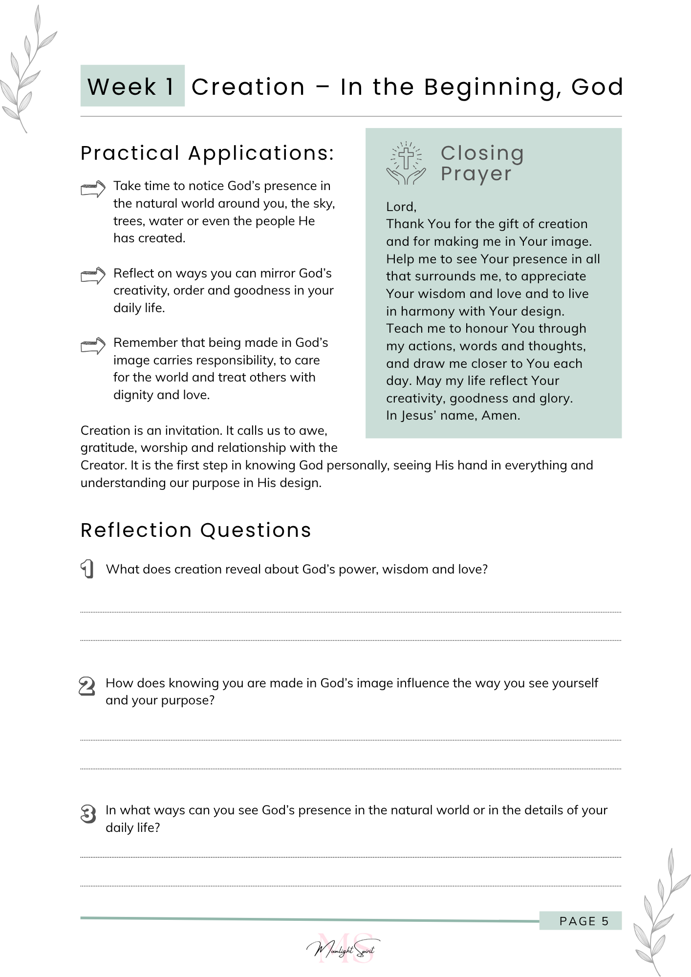 The Bible in a Year - 52 Weeks to Know God Deeper (PDF Download)