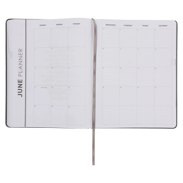 2026 A4 Executive Diary - Daily Planner - Be Strong in the Lord - Faux Leather