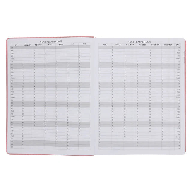 2026 A4 Executive Diary - Daily Planner - God Is Our Refuge and Strength - Faux Leather