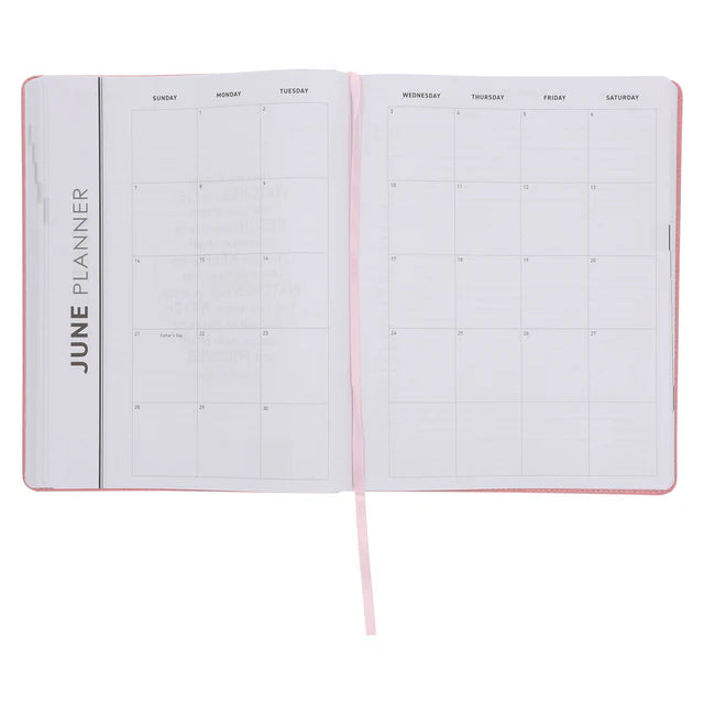 2026 A4 Executive Diary - Daily Planner - God Is Our Refuge and Strength - Faux Leather