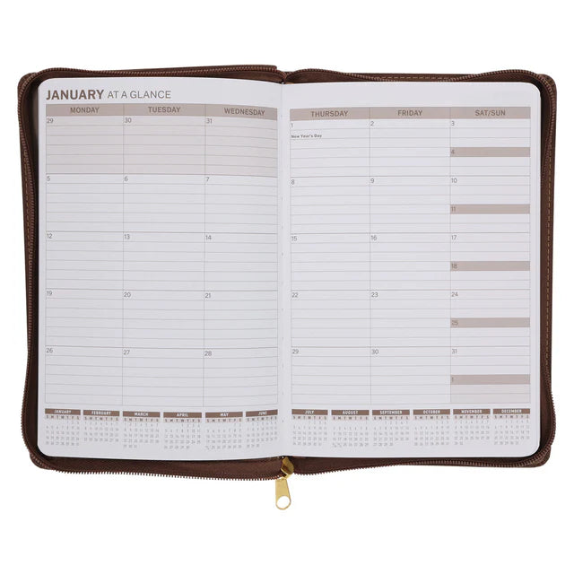 2026 Angus Buchan Diary - Daily Planner - Stand Firm in the Faith - Faux Leather with Zip