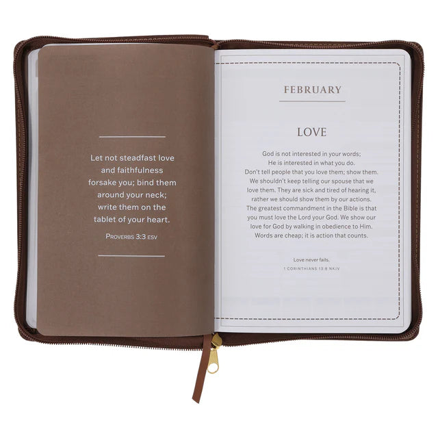 2026 Angus Buchan Diary - Daily Planner - Stand Firm in the Faith - Faux Leather with Zip