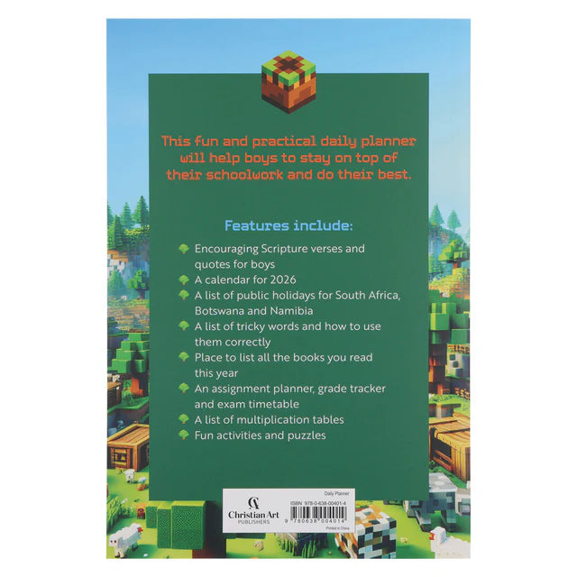 2026 School Diary - Daily Planner for Boys - Paperback