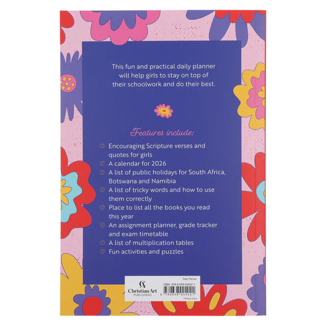 2026 School Diary - Daily Planner for Girls - Paperback