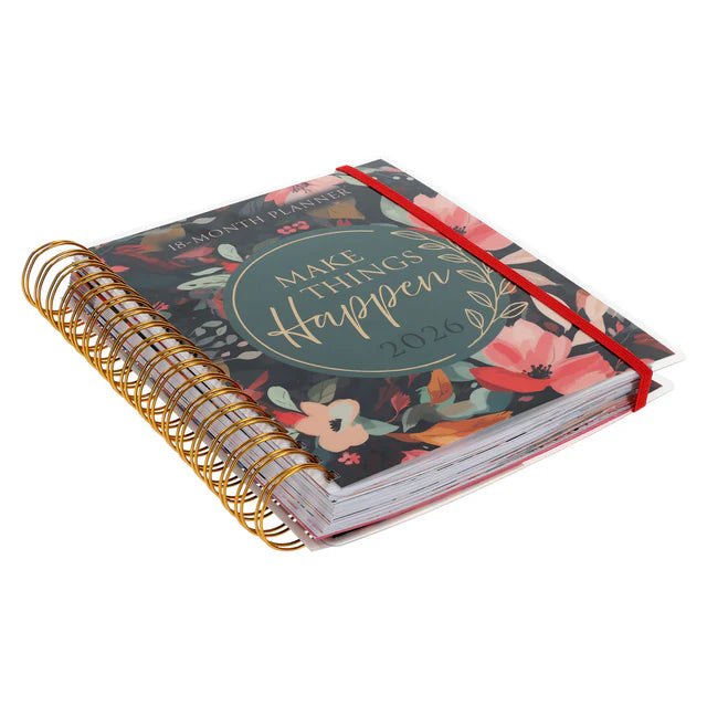 2026 Diary - 18-Month Planner for Women - Make Things Happen - Wirebound