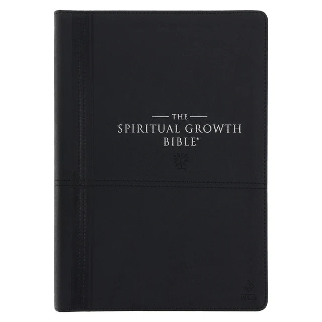 NLT Black Faux Leather Spiritual Growth Bible