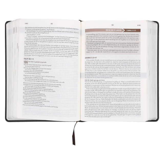 NLV Swart Kunsleer Stiltetydbybel vir Mans