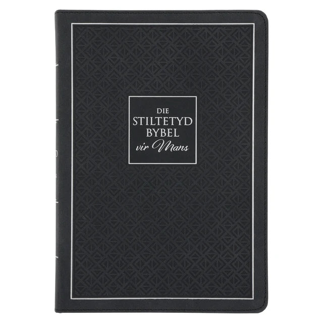 NLV Swart Kunsleer Stiltetydbybel vir Mans