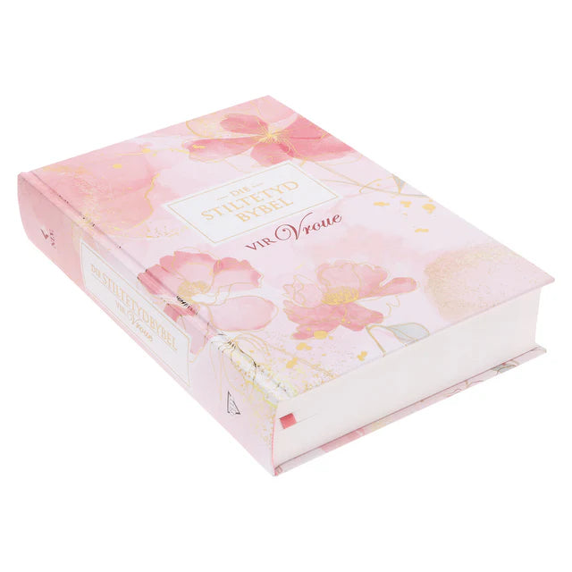 NLV Pienk Blomme Hardeband Stiltetydbybel vir Vroue