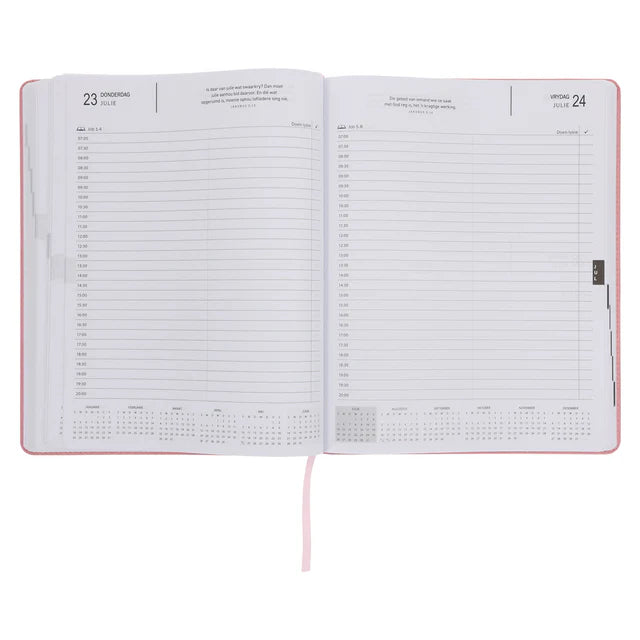 2026 A4 Dagboek - Professionele Jaarbeplanner - God Is Ons Toevlug en Ons Sterkte - Kunsleer