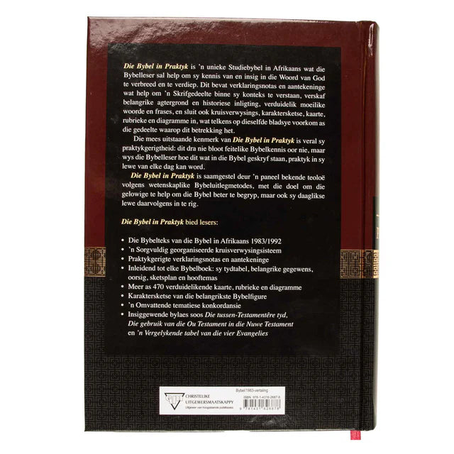 Die Bybel In Praktyk Rooi En Swart Hardeband Studiebybel (1983 Vertaling)