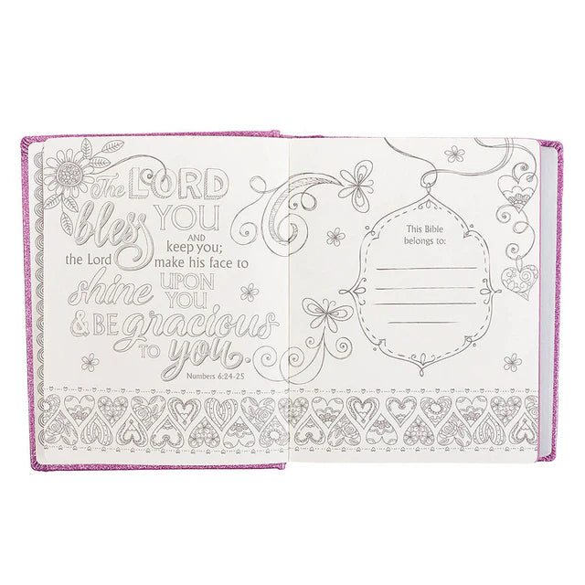 ESV Purple Glitter Hardcover My Creative Bible For Girls
