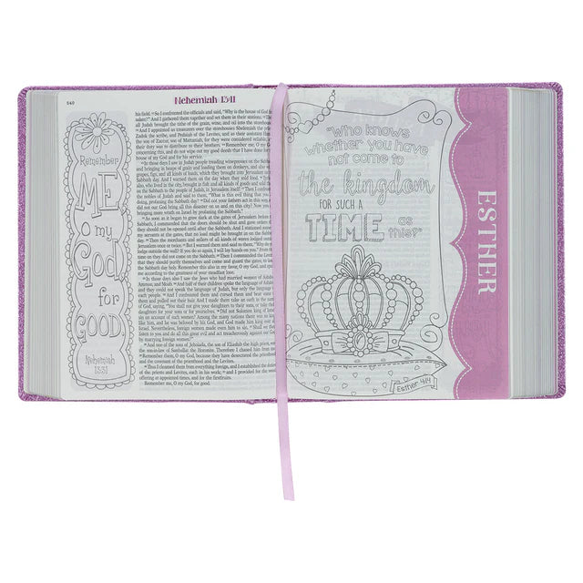 ESV Purple Glitter Hardcover My Creative Bible For Girls