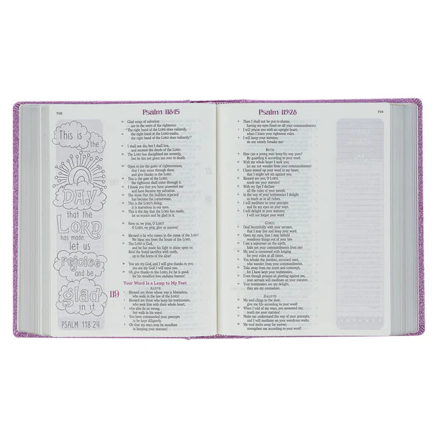ESV Purple Glitter Hardcover My Creative Bible For Girls