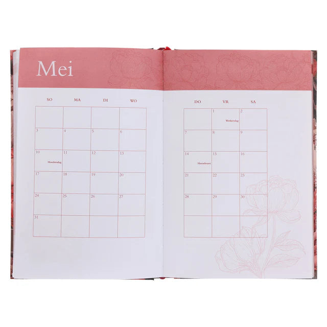 2026 Nina Smit Dagboek - Dagbeplanner Blomme - Hardeband
