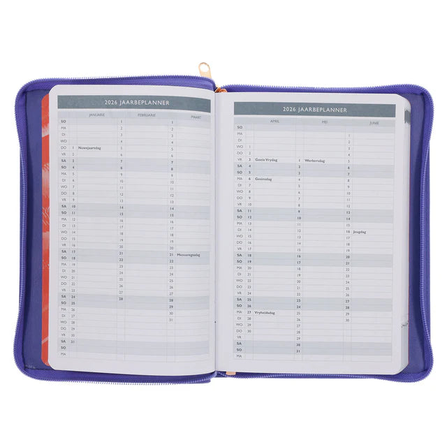 2026 Joyce Meyer A5 Dagboek - Dagbeplanner - Kunsleer met Rits