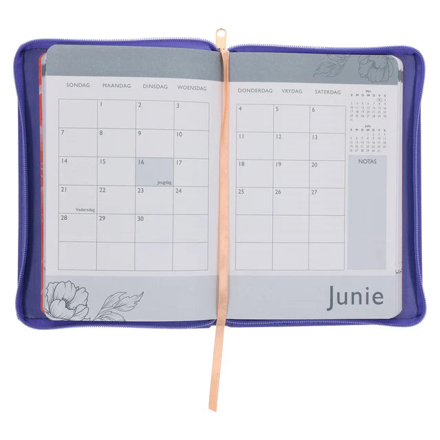 2026 Joyce Meyer A5 Dagboek - Dagbeplanner - Kunsleer met Rits