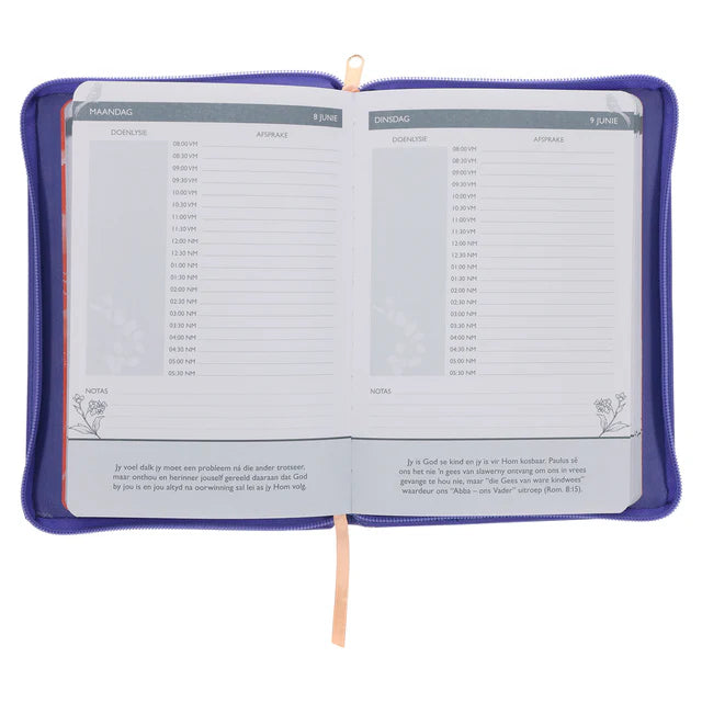 2026 Joyce Meyer A5 Dagboek - Dagbeplanner - Kunsleer met Rits