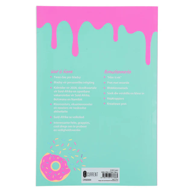 2026 Skooldagboek - Dagbeplanner vir Meisies - Sagteband