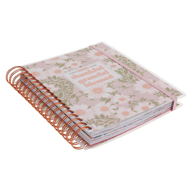 2026 Diary - 18-Month Planner for Women - Thankful Grateful Blessed - Wirebound