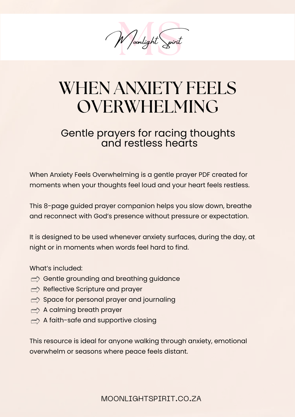 When Anxiety Feels Overwhelming - A Gentle Prayer