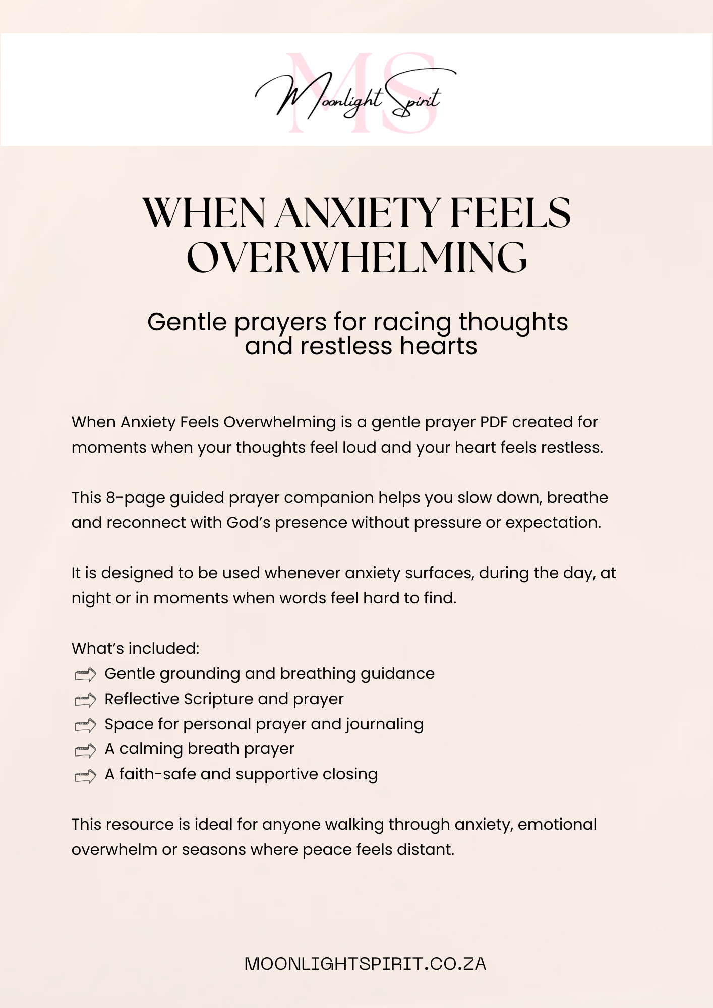 When Anxiety Feels Overwhelming - A Gentle Prayer