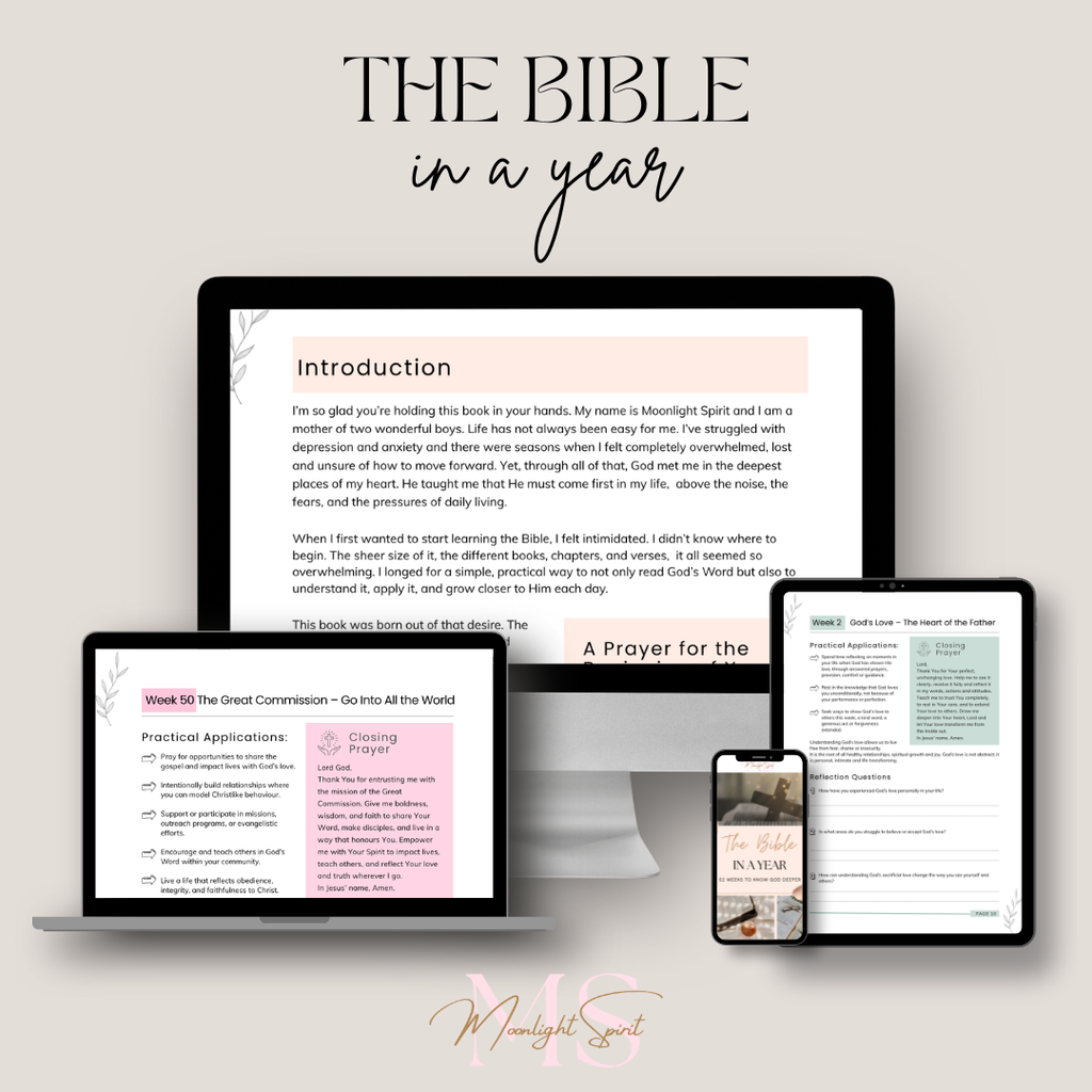 The Bible in a Year - 52 Weeks to Know God Deeper (PDF Download)
